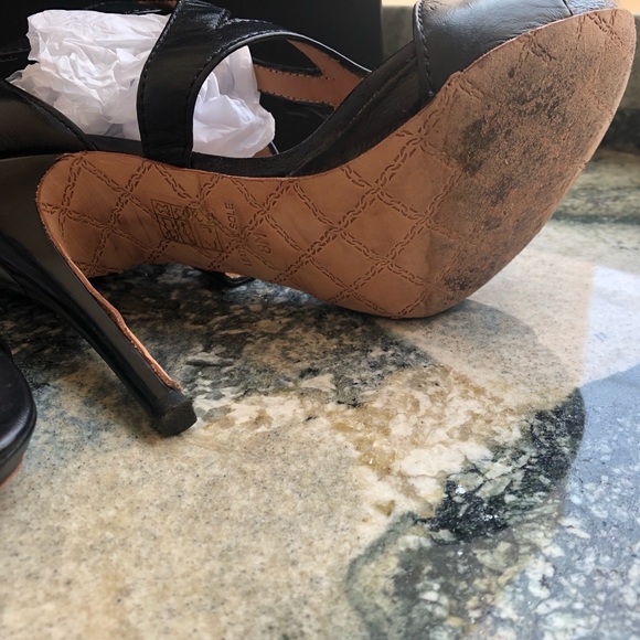 LAMB Strappy Sandal Black High Heel - Picture 4 of 8